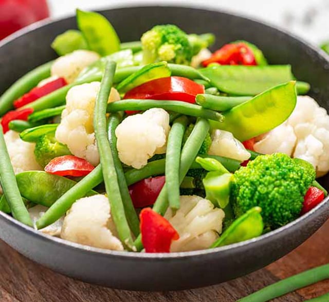 Steamed Vegetables.