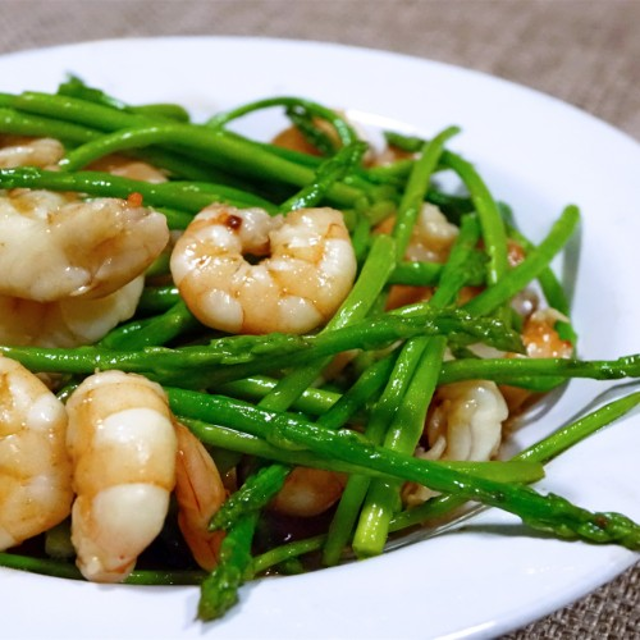 Shrimp and Asparagus.