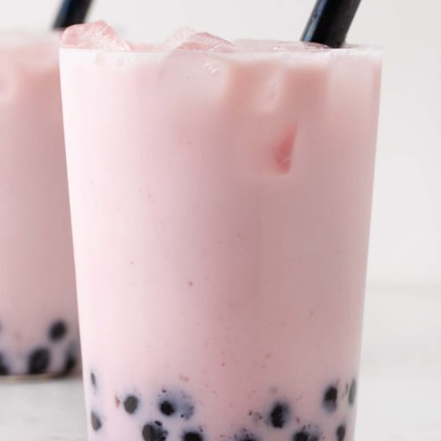 Boba Strawberry Milk Tea.