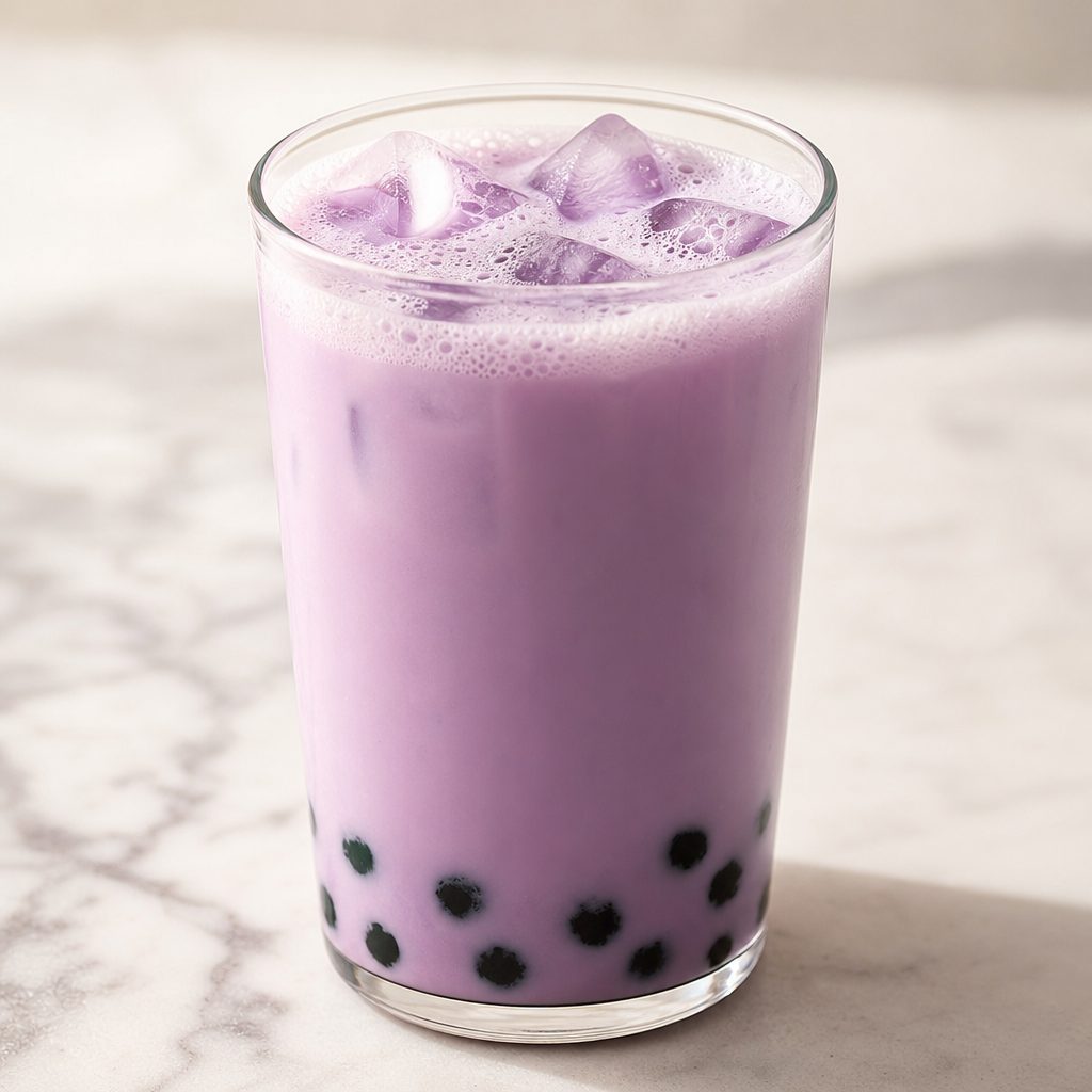 Boba Taro Milk Tea.