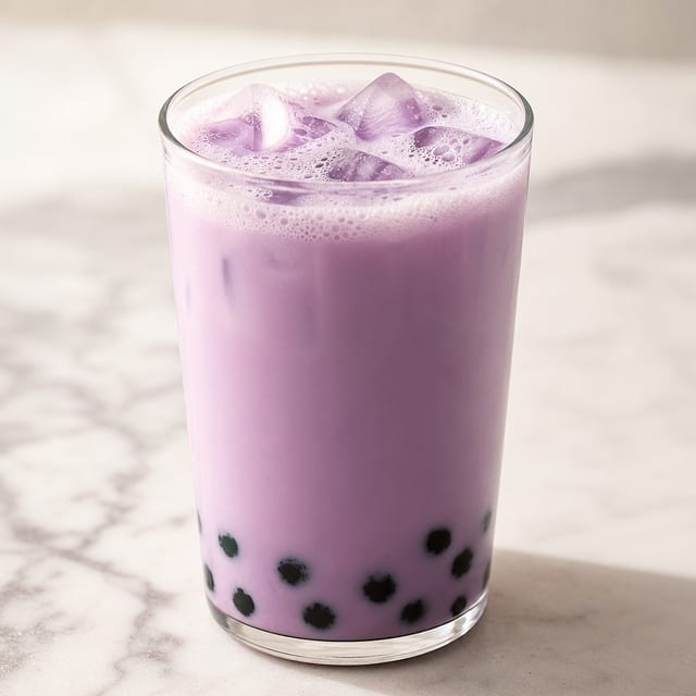 Boba Taro Milk Tea.