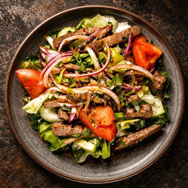 Spicy Beef Salad.